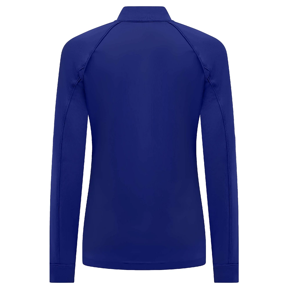 Women's Levelwear Blue New York Rangers Kinetic Insignia Core Raglan Quarter-Zip Top