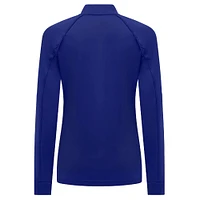 Women's Levelwear Blue New York Rangers Kinetic Insignia Core Raglan Quarter-Zip Top