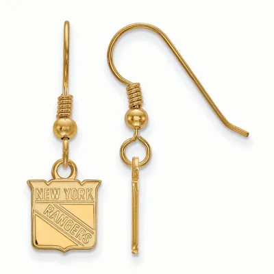 New York Rangers Women's Gold Plated XS Dangle Earrings