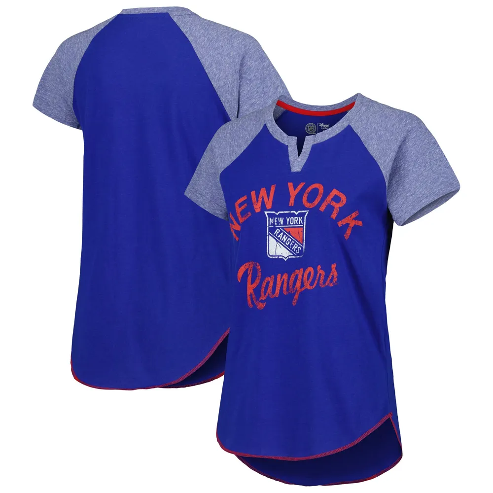 Starter Womens New York Rangers Graphic T-Shirt, Blue, Medium