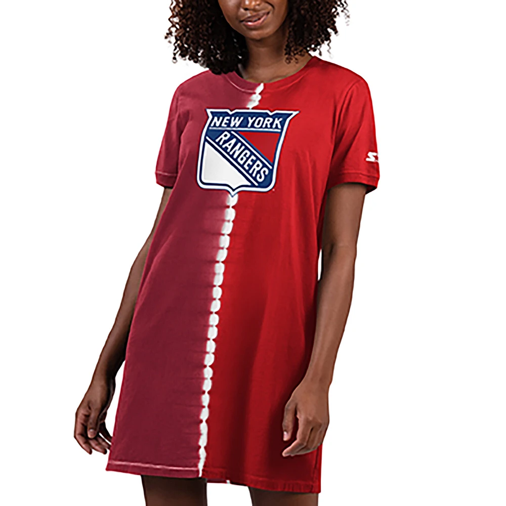 Women's Starter  Red New York Rangers Ace Tie-Dye Sneaker Dress