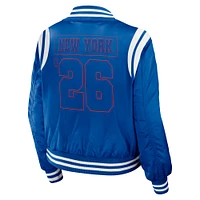 Women's WEAR by Erin Andrews  Blue New York Rangers Baller Full-Zip Bomber Jacket