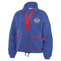 Veste polaire à demi-zip bleue New York Rangers WEAR by Erin Andrews pour femme