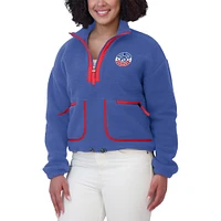 Veste polaire à demi-zip bleue New York Rangers WEAR by Erin Andrews pour femme