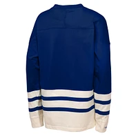 Youth Mitchell & Ness  Blue New York Rangers Chainstitch Heavyweight Long Sleeve Top