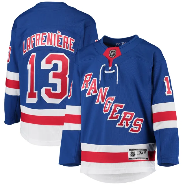 Men's '47 Alexis Lafreniere Blue New York Rangers Player Name