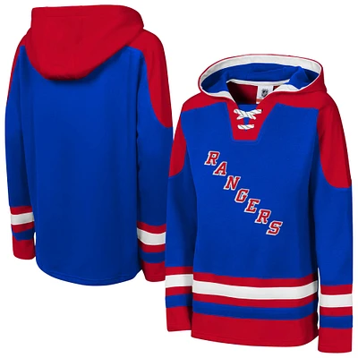 Sweat à capuche col en V Ageless Must Have Home New York Rangers bleu pour jeunes