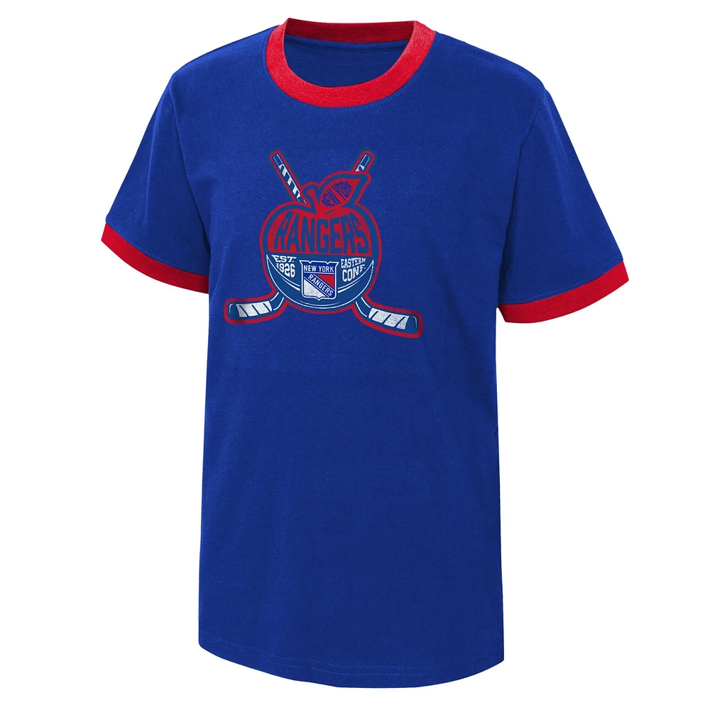 T-shirt bleu pour jeunes des Rangers de New York Ice City