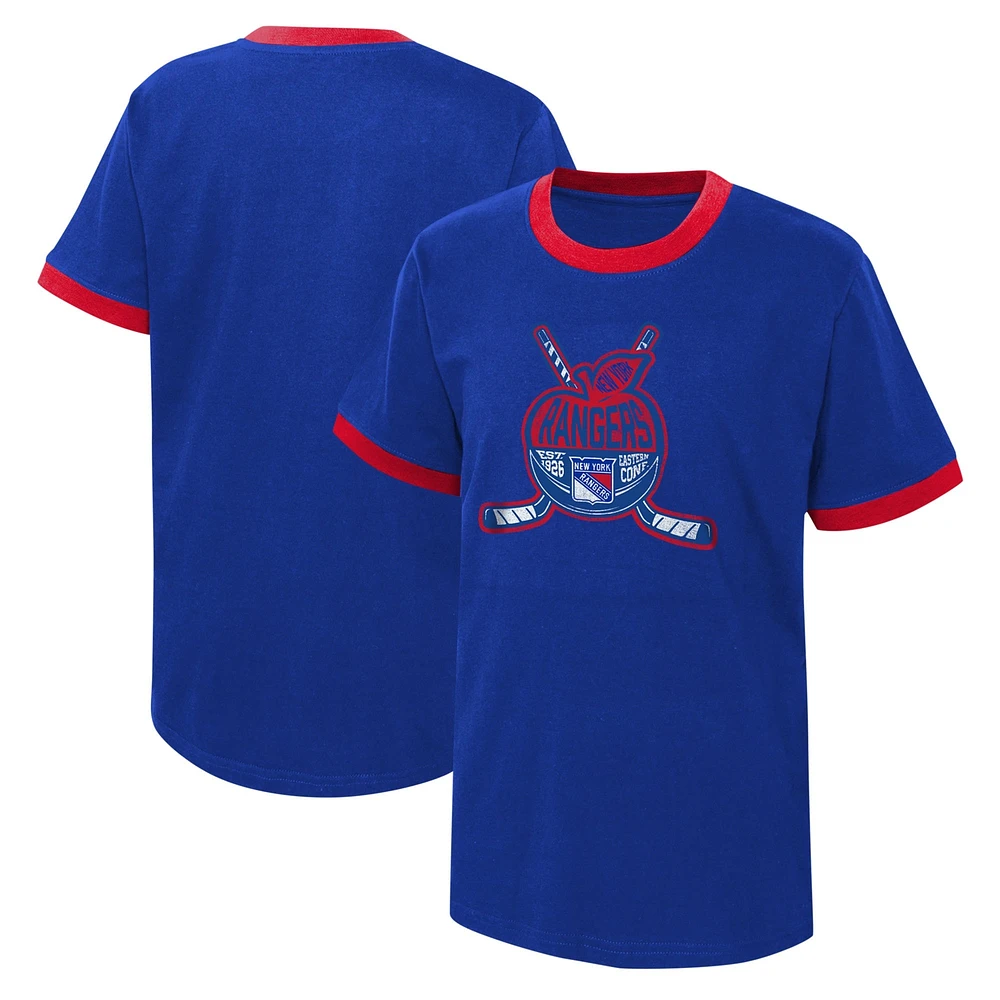 T-shirt bleu pour jeunes des Rangers de New York Ice City