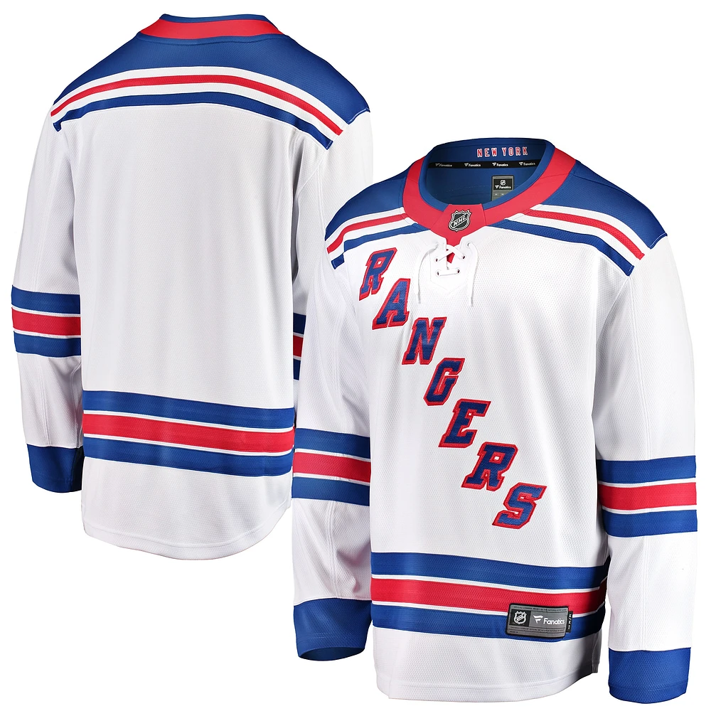 Youth Fanatics White New York Rangers Away Breakaway Jersey