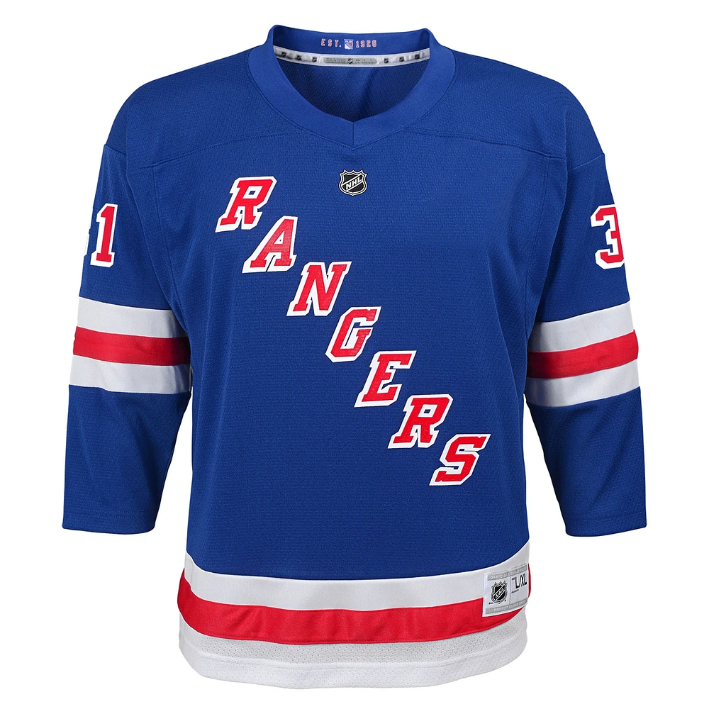 Youth Igor Shesterkin Blue New York Rangers Home Replica Player Jersey
