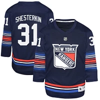 Maillot de joueur réplique alternative des Rangers New York la marine Igor Shesterkin pour jeunes
