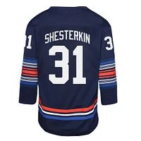 Maillot de joueur réplique alternative des Rangers New York la marine Igor Shesterkin pour jeunes