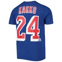 Youth Kaapo Kakko Blue New York Rangers Player Name & Number T-Shirt