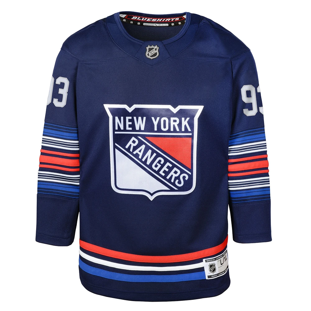 Youth Mika Zibanejad Navy New York Rangers Alternate Premier Player Jersey