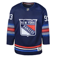 Maillot de joueur alternatif premier ministre des Rangers New York la marine Mika Zibanejad pour jeunes