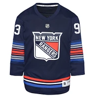 Maillot de joueur réplique alternatif des Rangers New York la marine Mika Zibanejad pour jeunes