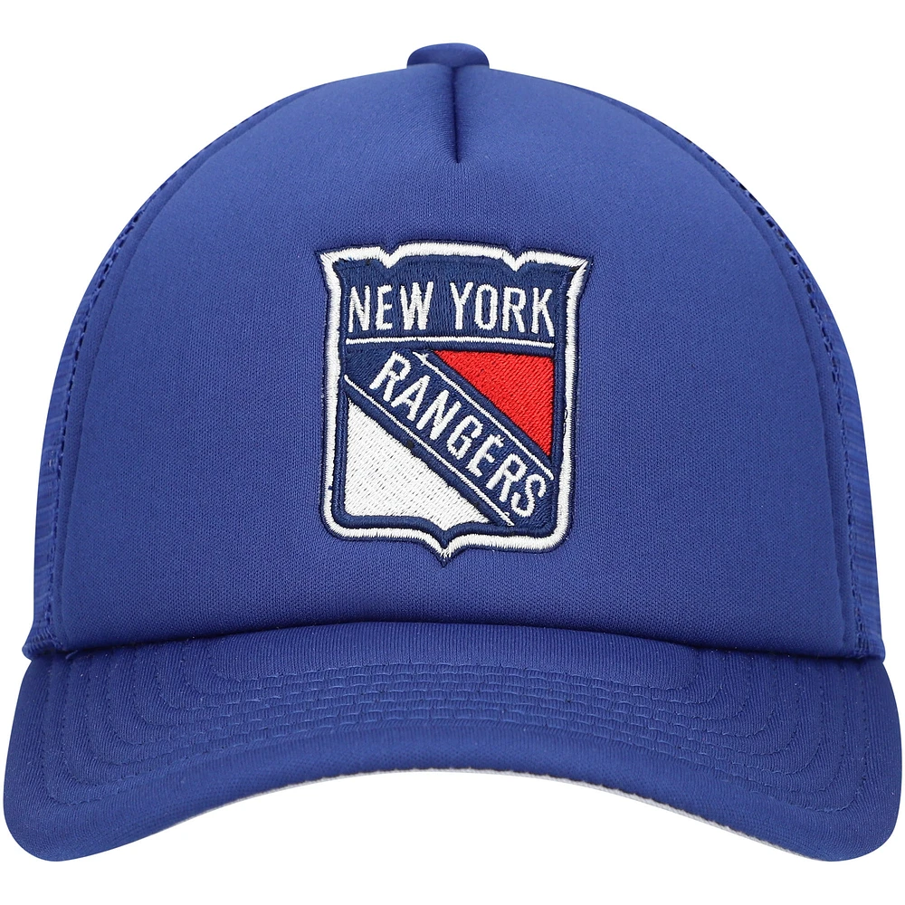 Casquette ajustable Mitchell & Ness pour jeunes New York Rangers bleue Core Trucker