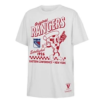 T-shirt blanc Mitchell & Ness pour jeunes des Rangers de New York