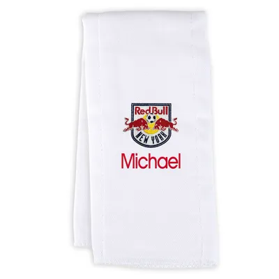 New York Red Bulls Infant Personalized Burp Cloth - White