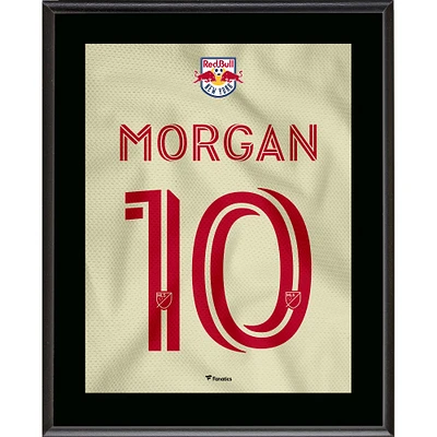 Plaque sublimée numéro 10 de style maillot Daniel Patrick de Lewis Morgan New York Red Bulls 10,5" x 13"