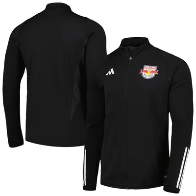 Haut d'entraînement à fermeture éclair intégrale AEROREADY On-Field des New York Red Bulls 2023 pour homme adidas Noir