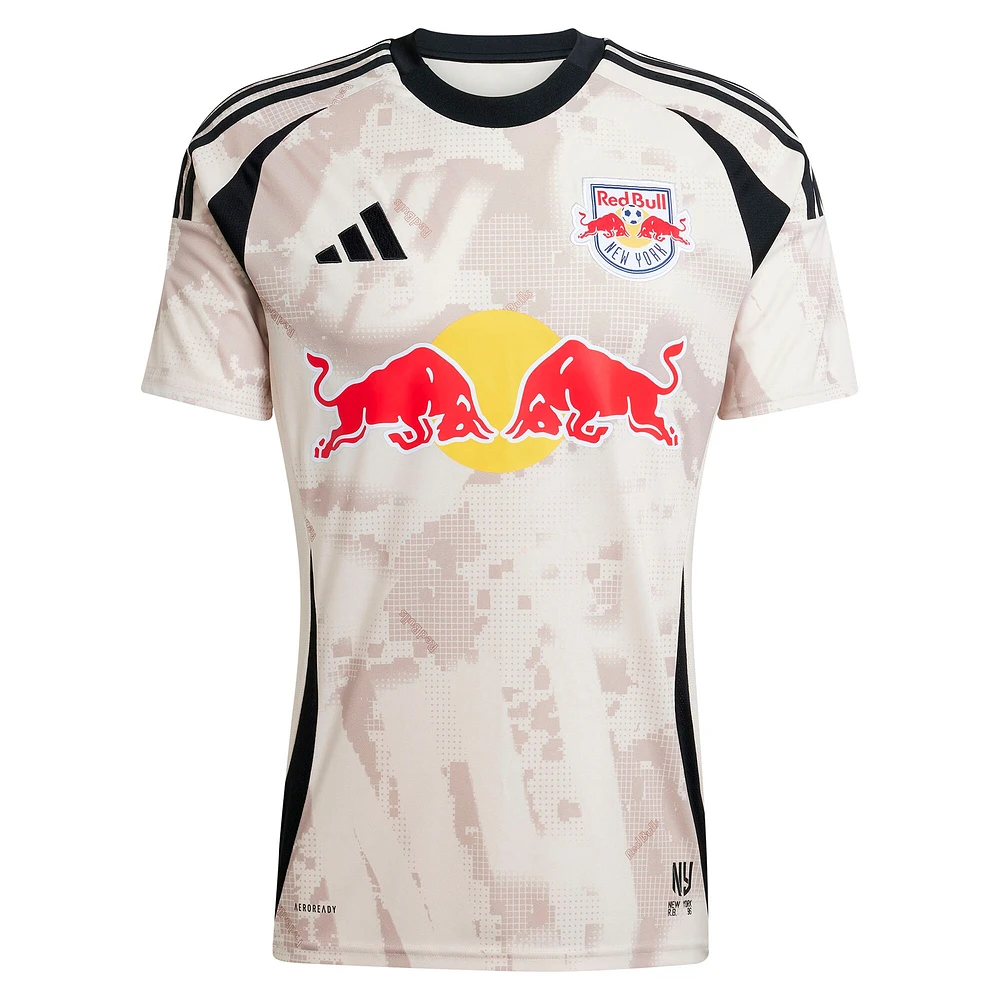 Men's adidas Daniel Edelman Tan New York Red Bulls 2025 Stone Kit Replica Player Jersey