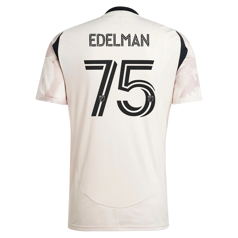 Men's adidas Daniel Edelman Tan New York Red Bulls 2025 Stone Kit Replica Player Jersey