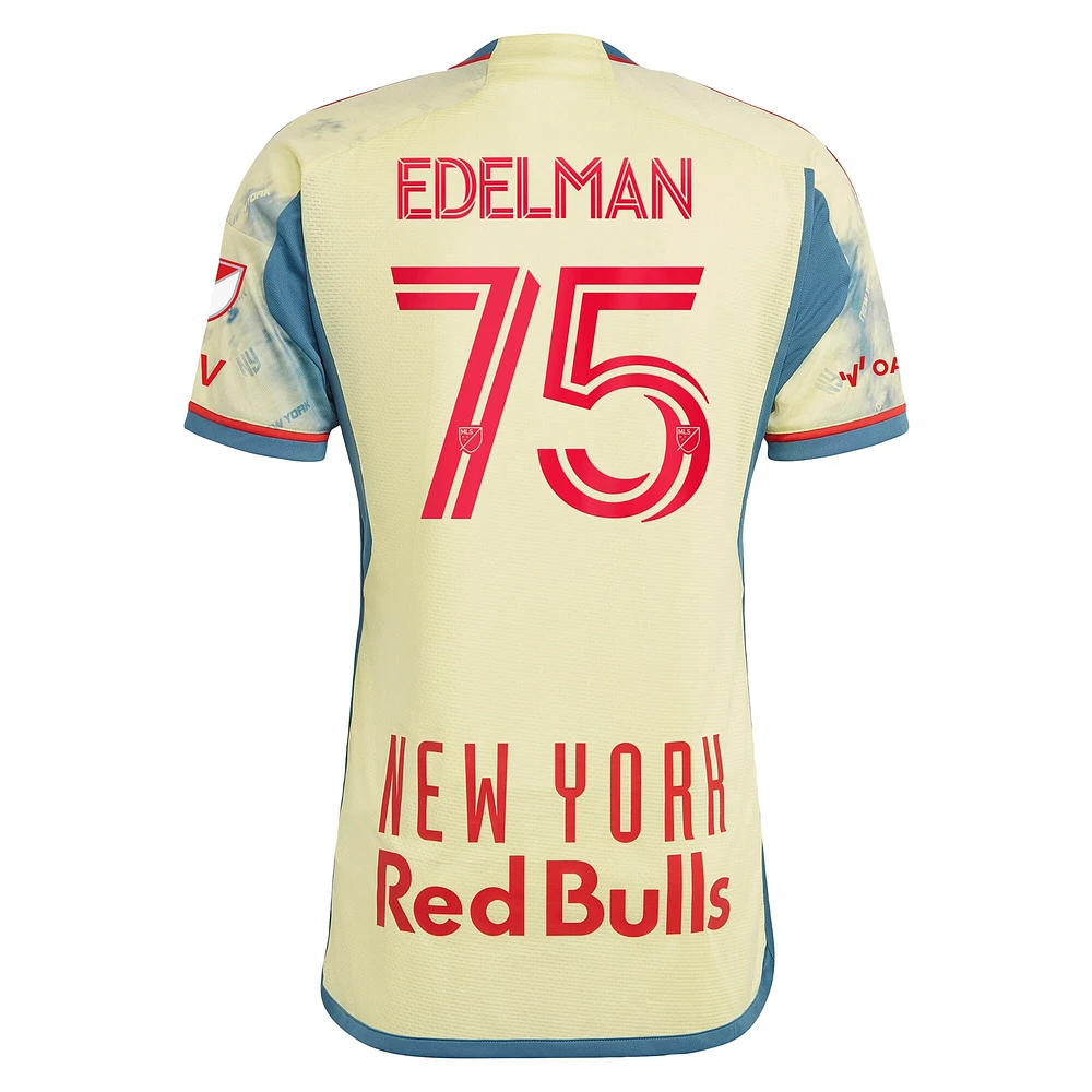 Men's adidas Daniel Edelman Yellow New York Red Bulls 2023 Patrick Kit Authentic Jersey