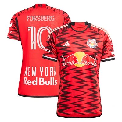 Men's adidas Emil Forsberg Red New York Bulls 2024 Legacy Authentic Player Jersey