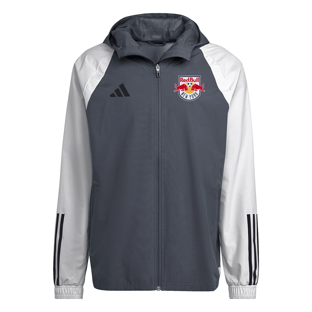 Men's adidas Gray New York Red Bulls 2024 All-Weather Full-Zip Jacket