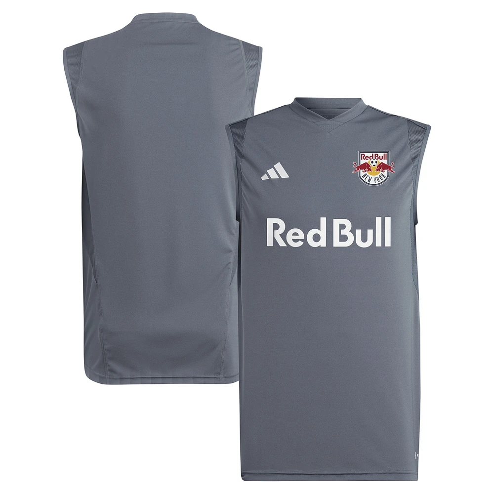 Maillot d'entraînement sans manches adidas New York Red Bulls 2024 pour homme, gris