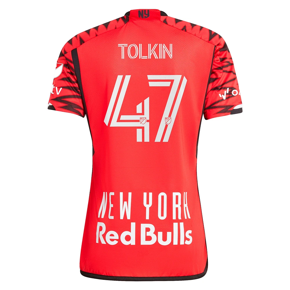 Maillot de joueur authentique John Tolkin New York Red Bulls 2024 Legacy adidas rouge pour homme