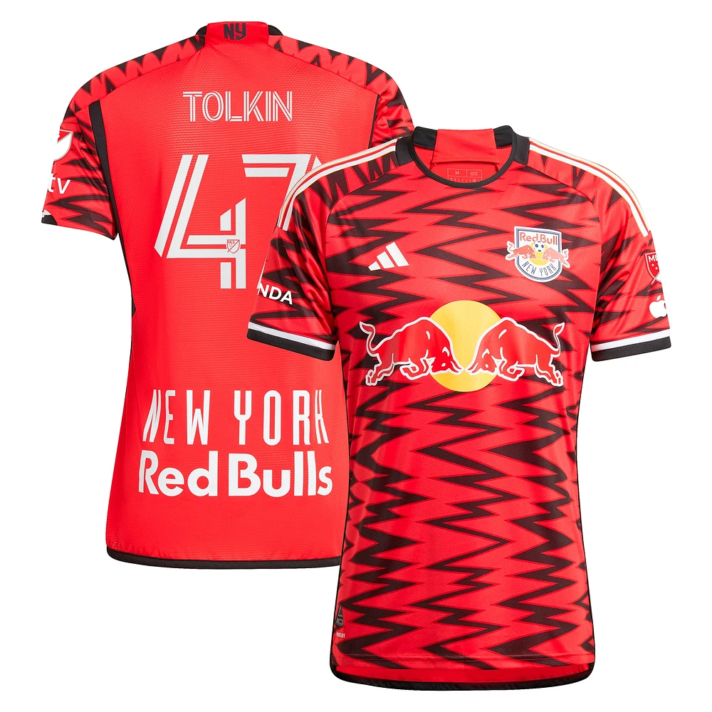 Maillot de joueur authentique John Tolkin New York Red Bulls 2024 Legacy adidas rouge pour homme