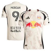 Men's adidas Lewis Morgan Tan New York Red Bulls 2025 Stone Kit Authentic Player Jersey