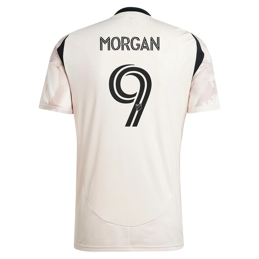 Men's adidas Lewis Morgan Tan New York Red Bulls 2025 Stone Kit Replica Player Jersey