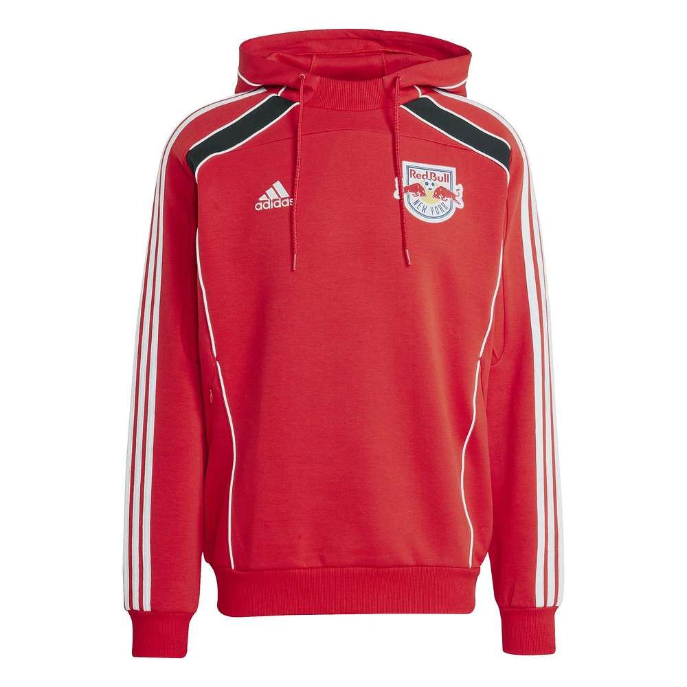 Men's adidas Red New York Bulls 2025 Travel Pullover Hoodie