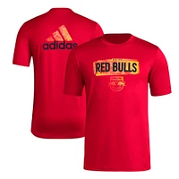 T-shirt adidas rouge New York Red Bulls Local Pop AEROREADY pour homme