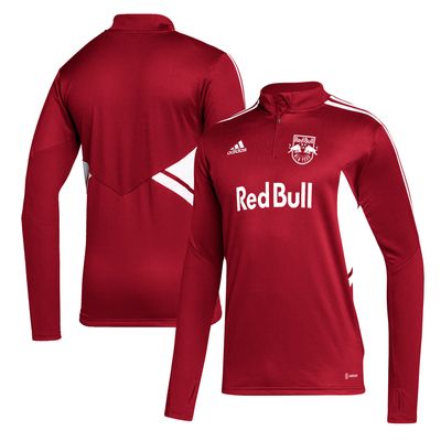 Men's adidas Red New York Bulls Quarter-Zip AEROREADY Training Top