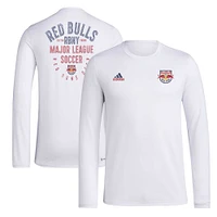 T-shirt à manches longues adidas New York Red Bulls Local Stoic pour homme blanc