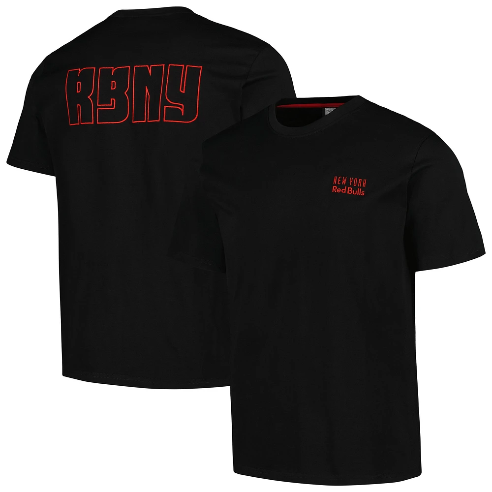 Men's Black New York Red Bulls Round Heavy T-Shirt