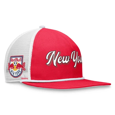 Men's Fanatics Red/White New York Red Bulls True Classic Golf Snapback Hat