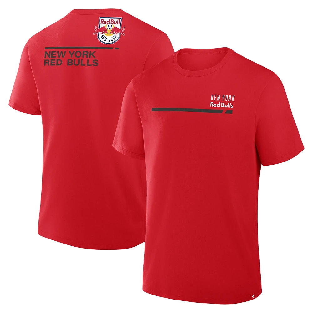 T-shirt en coton pour homme Fanatics Red New York Bulls Corner Kick Legacy