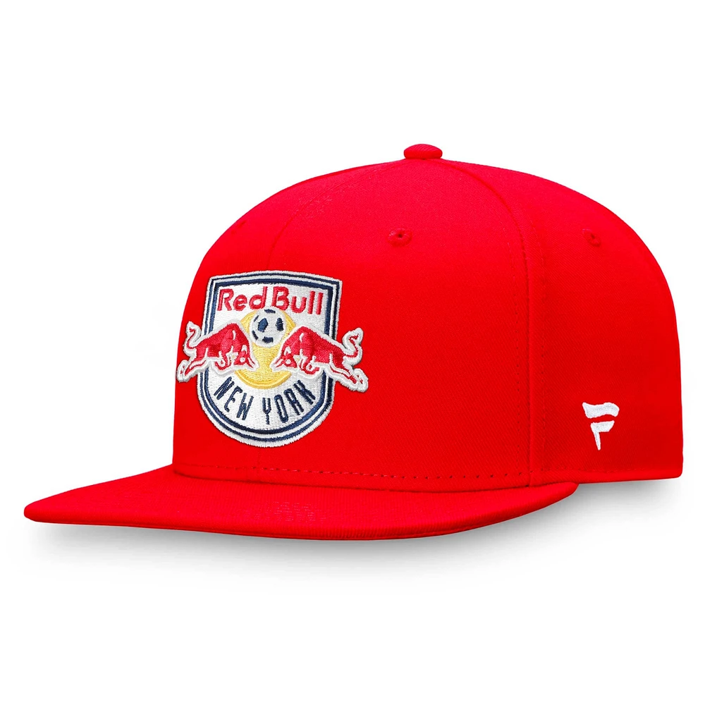 Casquette Snapback avec emblème rouge New York Red Bulls Fanatics pour hommes