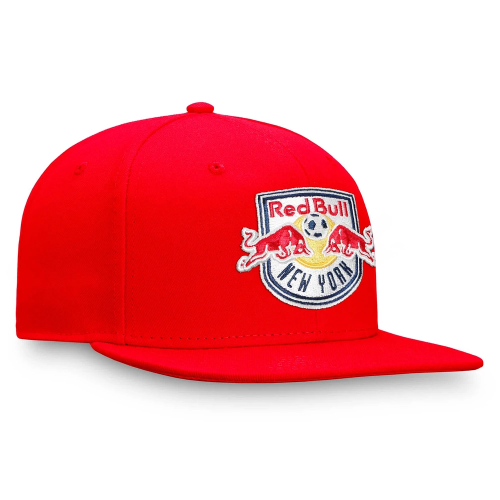 Casquette Snapback avec emblème rouge New York Red Bulls Fanatics pour hommes