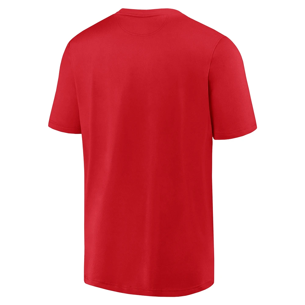 Men's Fanatics Red New York Bulls Extended Play V-Neck T-Shirt