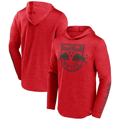 Men's Fanatics Red New York Bulls First Period Space-Dye Pullover Hoodie