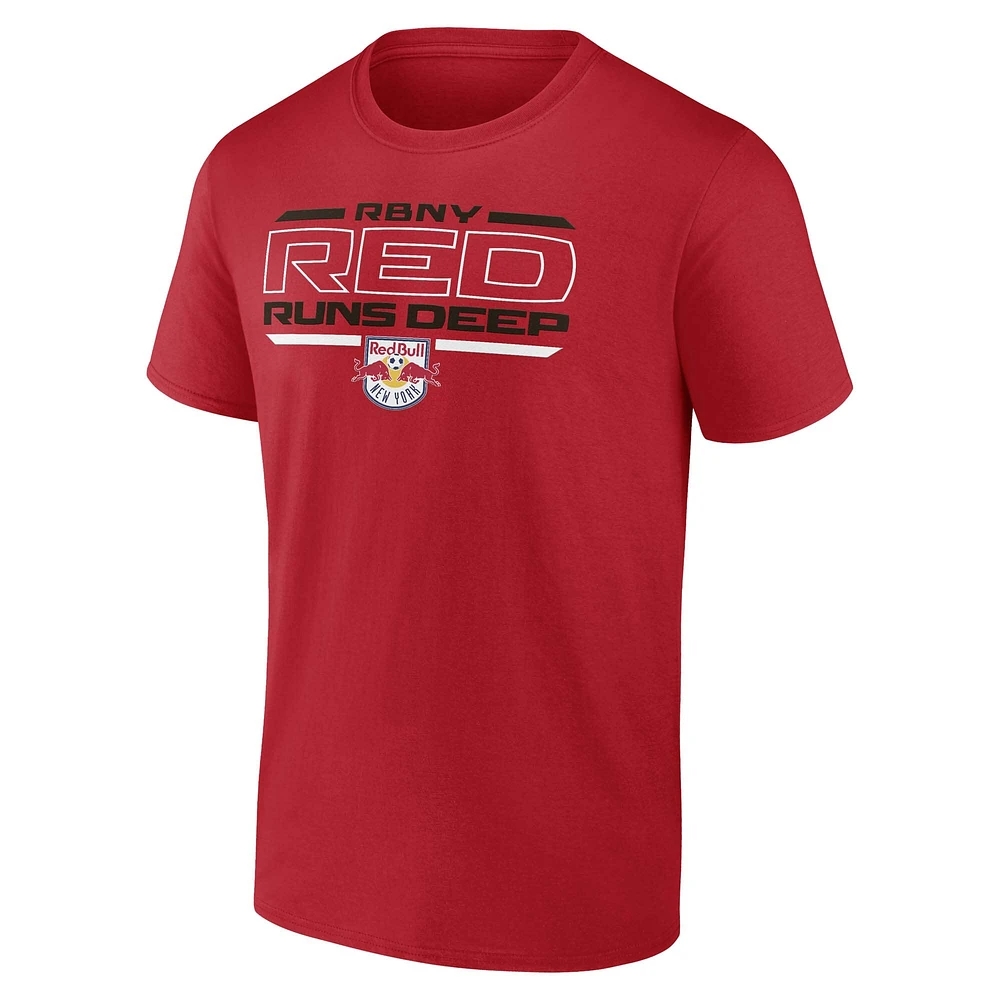 Men's Fanatics Red New York Bulls Fundamentals T-Shirt