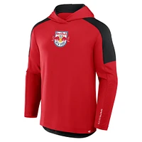 Men's Fanatics Red New York Bulls Card Transitional Pullover Hoodie