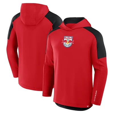 Men's Fanatics Red New York Bulls Card Transitional Pullover Hoodie